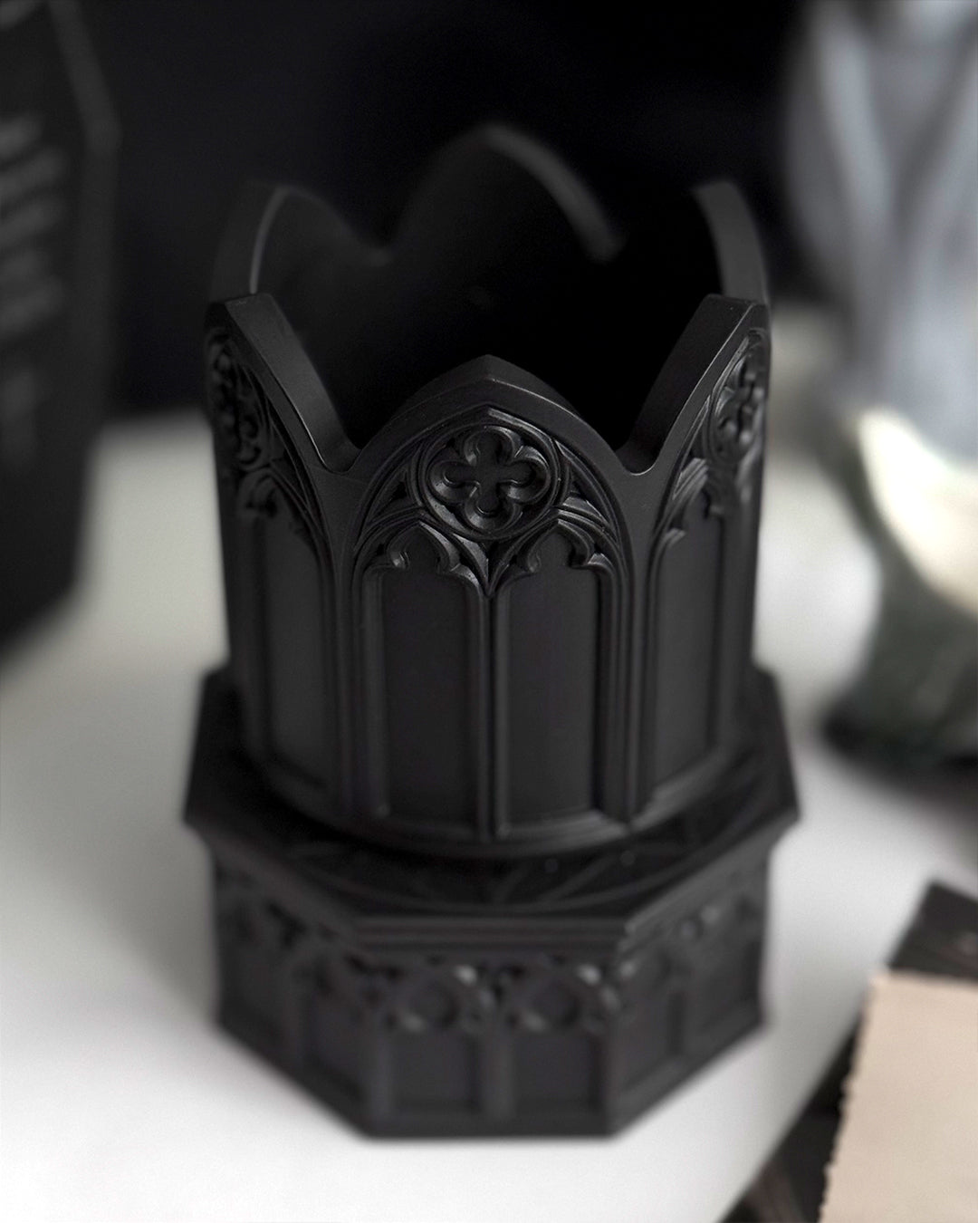 Gothic Arches Container / Jar ONLY - BLACK