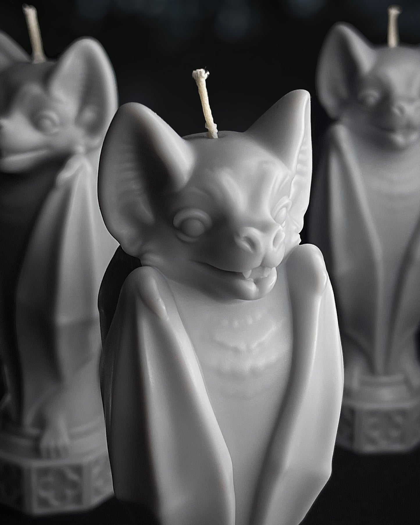 Gothic Statue Bat Candle