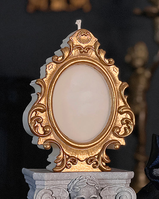 Antique Gold Frame Candle