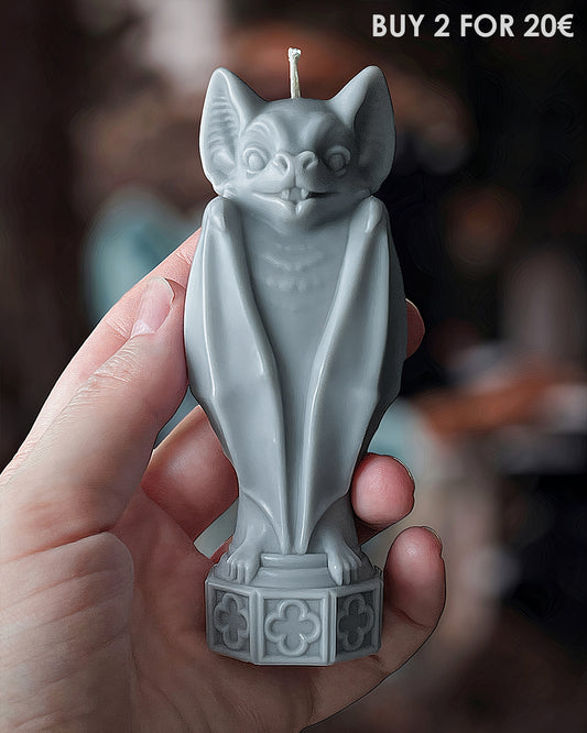 Gothic Statue Bat Candle